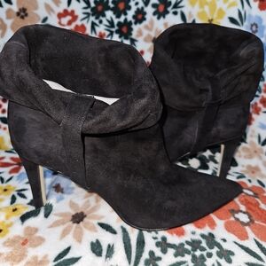 Calvin Klein Black Suede Ankle Boots